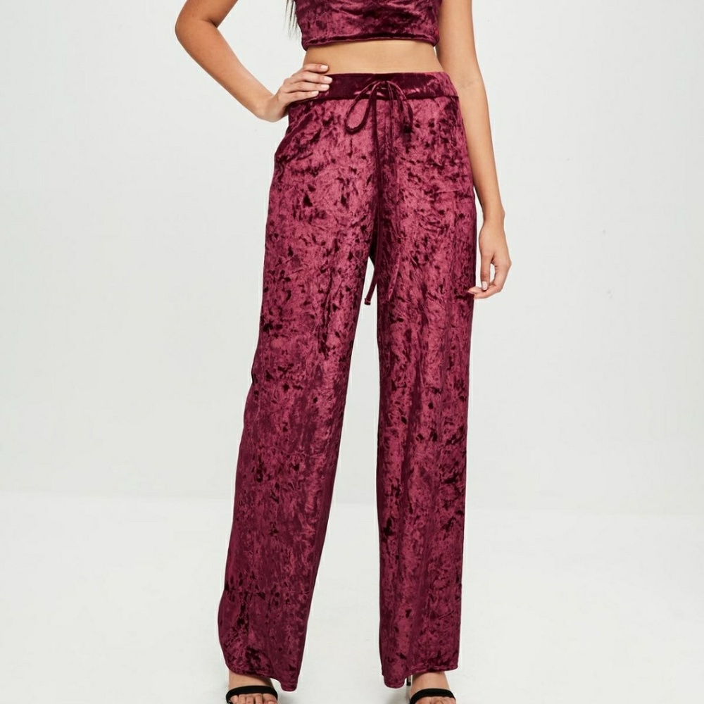 Nwt burgundy velvet set - Picture 3 of 4
